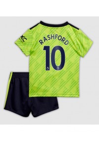 Manchester United Marcus Rashford #10 Babyklær Tredje Fotballdrakt til barn 2022-23 Korte ermer (+ Korte bukser)